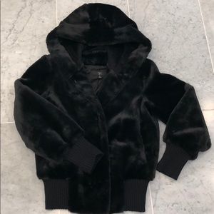 Rachel Zoe Lux faux Mink Hoodie coat!!
